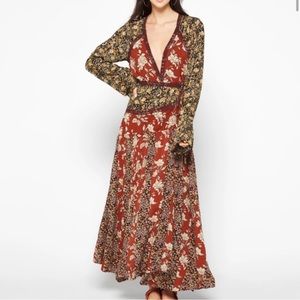 Free People Tilda Wrap Floral Maxi Dress, Size S, NWT